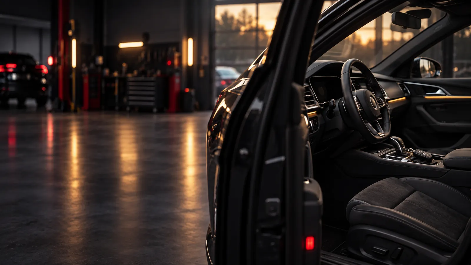 Mietwagen nach einem Unfall – Detailmotiv – KI-Szene